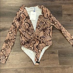 Zara snakeskin bodysuit